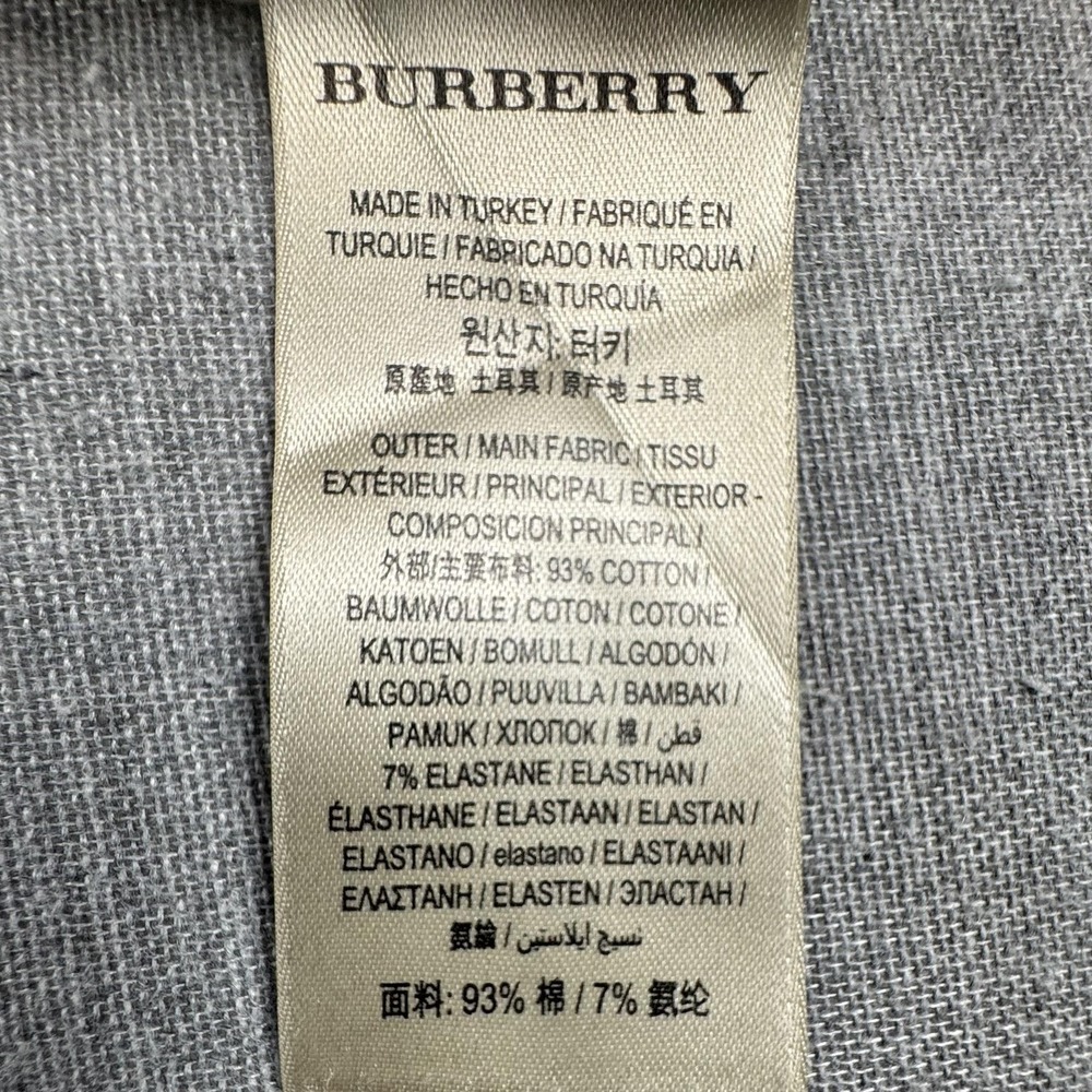 Burberry Brit Shirt Womens Large Beige Nova Check Cuff T-Shirt Stretch Jersey - Picture 7 of 10